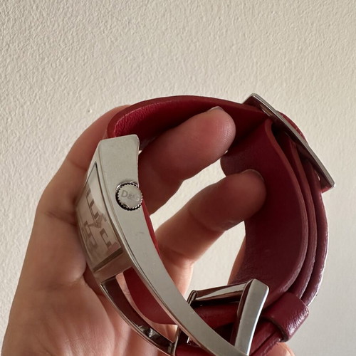 D&G vintage wristwatch red leather strap like new