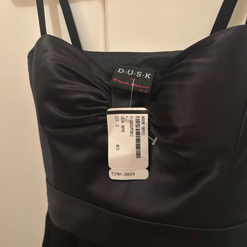 Satin Petite Dress Black New