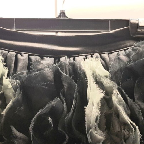 Design by Nikos evening set satin corset midi skirt bolero headband like new