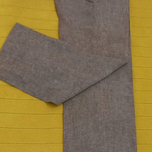 Aslanis pants new, 100% linen, gray, size M