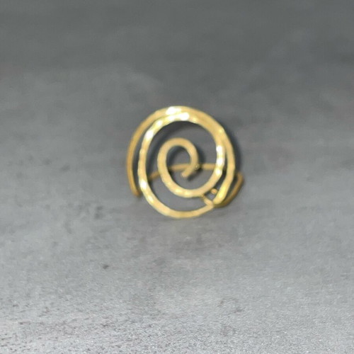 Gold adjustable handmade ring like new