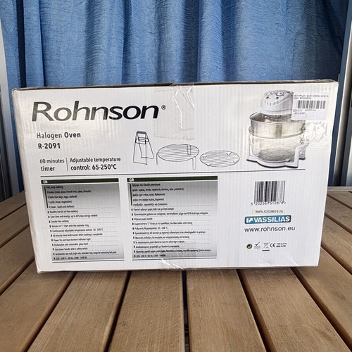 Rohnson R-2091 Halogen Oven 17L 1400W with Rotisserie and Accessories