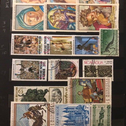 Stamp album like new with thematic series from many countries