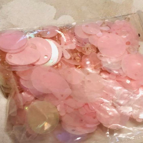 Pink sequins No 10 for embroidery and jewelry new