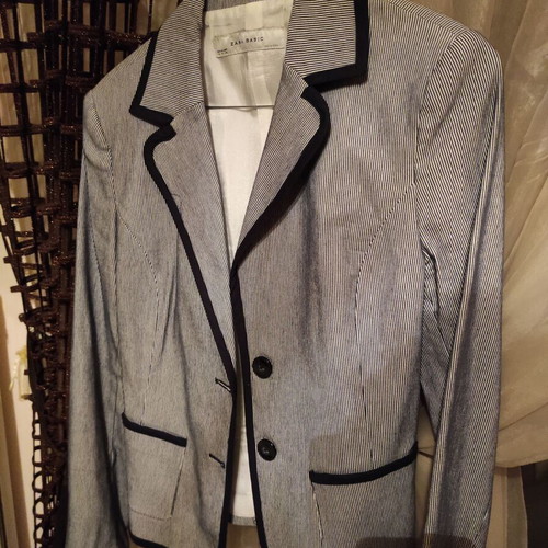 Zara summer jacket blue white like new