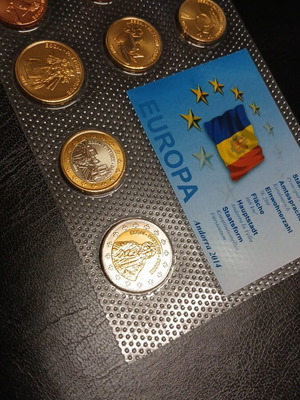 Trial euro coin set Andorra 2014 like new
