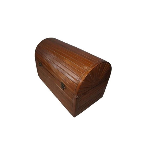 Wooden chest with brown stripes 46x26x30cm