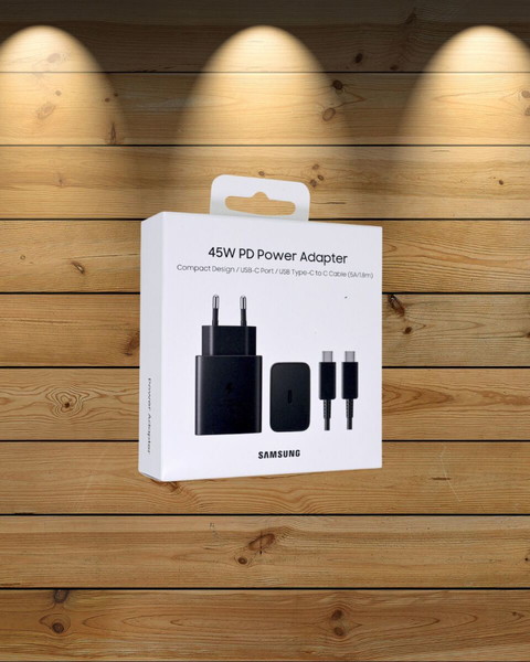 Samsung Φορτιστής με Θύρα USB-C και Καλώδιο USB-C – USB-C 45W Power Delivery Μαύρος