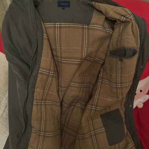 Men's jacket used, gray and green, sizes XL and XXL