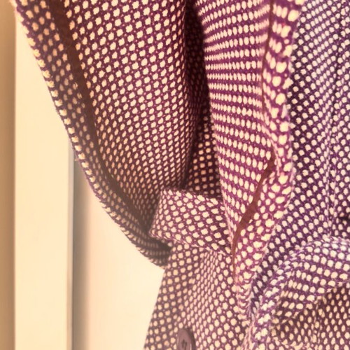Purple semi-coat like new with belt and sleeveless inner, size S