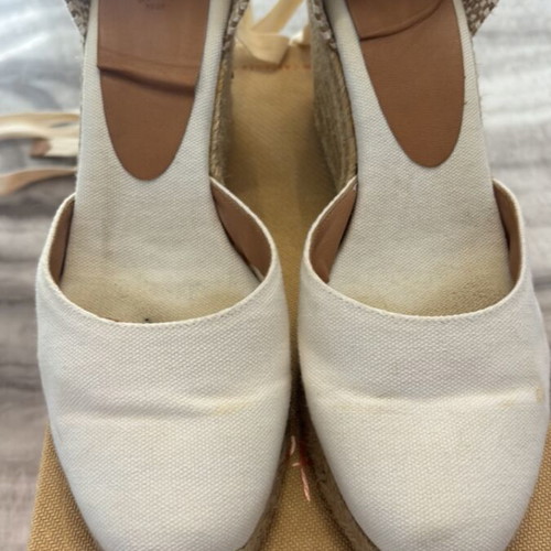 Castañer wedge espadrilles size 40, off-white