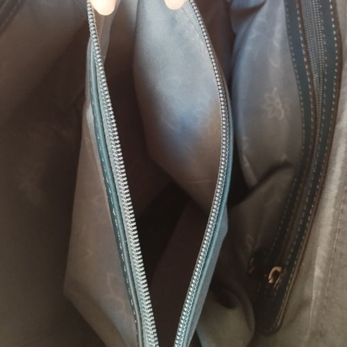 Dudlin Shoulder Bag like new with colorful embroidery and denim texture