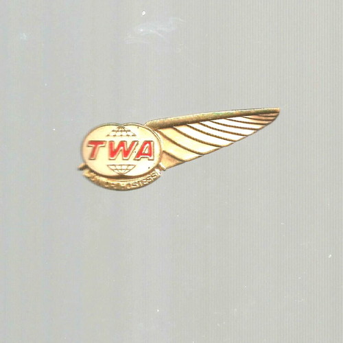 TWA Badge Pin plastic new
