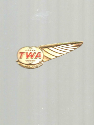 TWA Badge Pin plastic new