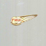 TWA Badge Pin plastic new