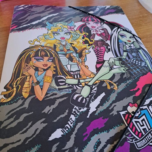 Monsters High folder used with side elastic
