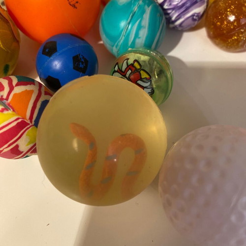 Toy balls used, pack of 21, various types