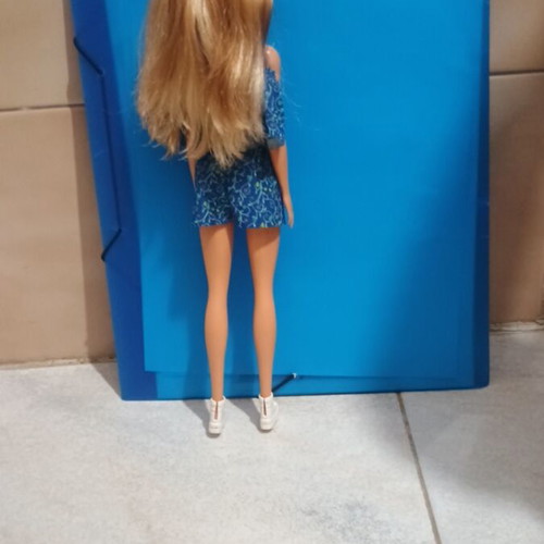 Barbie with blue dress like new