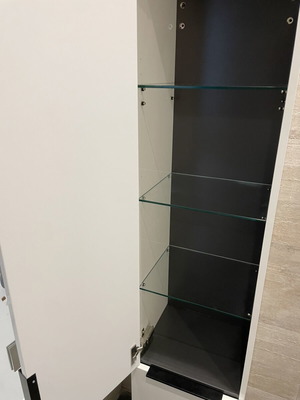 Burgbad Eqio tall bathroom cabinet, 35 × 32 × 176 cm