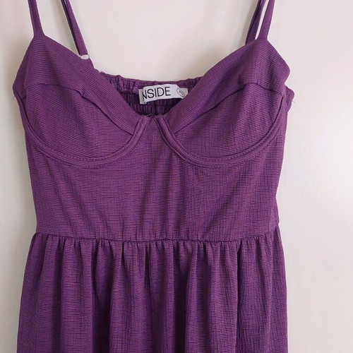 Purple dress with straps like new, size XS, Inside