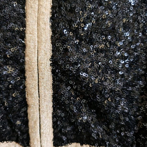 Bolero with sequins new, gold-black, size S