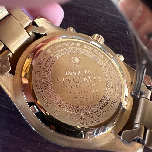 Invicta Specialty Collection 15611 Chronograph gold watch used