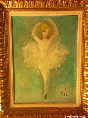 Oil painting on canvas Mich. Papageorgiou - Doris, like new