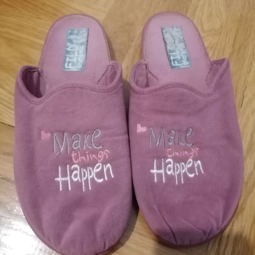 Women's lilac slippers used, size 40