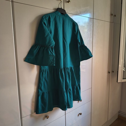 Regalinas dress caftan linen turquoise size M/L like new