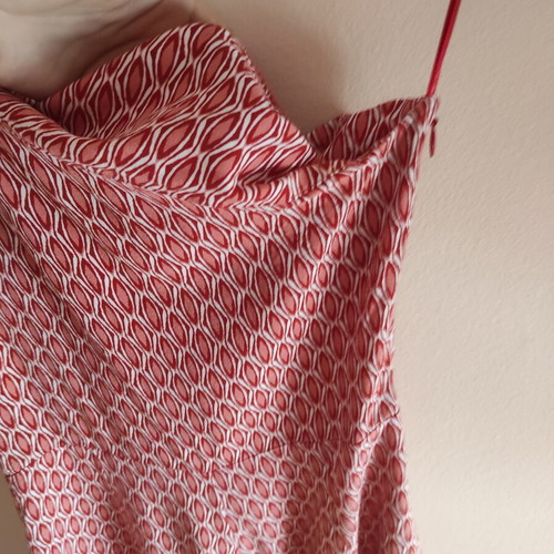 Mango one-piece jumpsuit like new, red and pink pattern, sizes XS and S