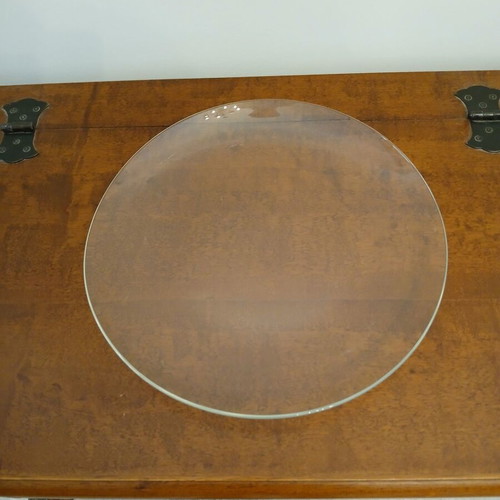 Glass serving platter used, 30 cm diameter, 2.5 cm height