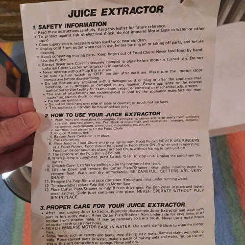 Sayota Japanese juice extractor new with complete packaging