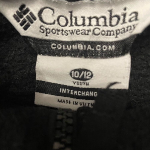 Columbia fleece jacket No 10-12 black like new, very warm