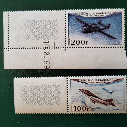 France 1954 airmail stamps new without hinge