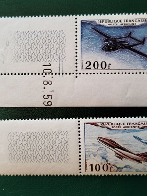 France 1954 airmail stamps new without hinge