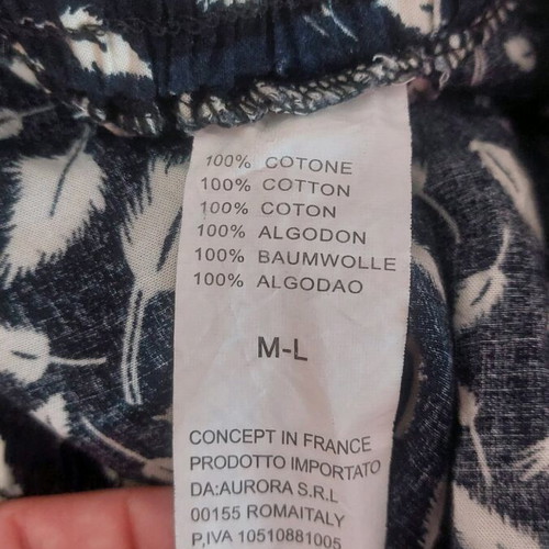 Summer pants with print and elastic waist like new, sizes S-M