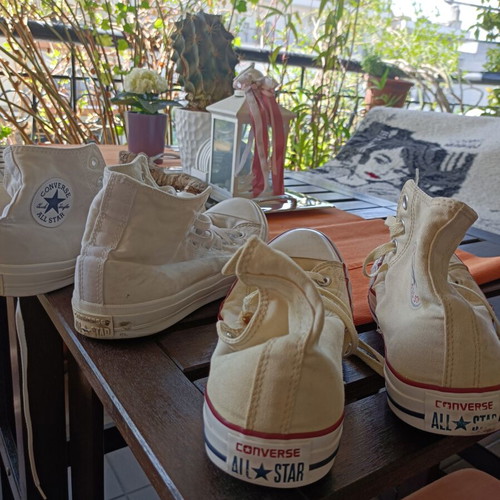 Men's casual shoes like new, size 42.5, white and beige, 2 pairs