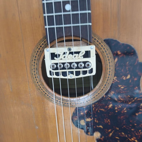 Romanian folk guitar used, 60-70s, solid spruce, with magnet