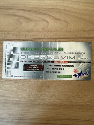 Cherouvim Live P.A. Funkee Bee U-Matic Athens 2001 flyer μεταχειρισμένο