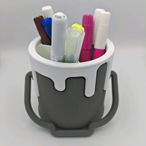 Pencil holder new bucket-shaped made with esun pla+ 3d printer material