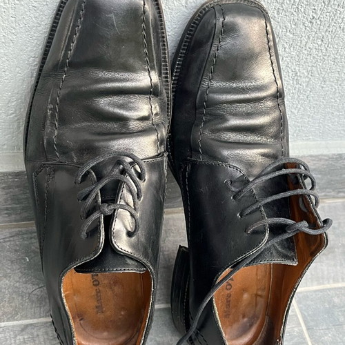 Marco O’Polo men's shoes used, leather derby, size 41, black