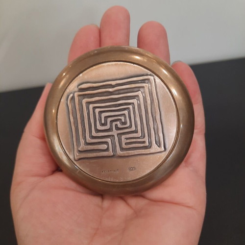 Ilias Lalaounis collectible press-papier used, brass and silver 925