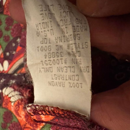 Printed blouse like new, size M, multicolored