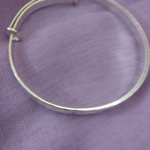 Handcuff bracelet used silver plated with adjustable opening