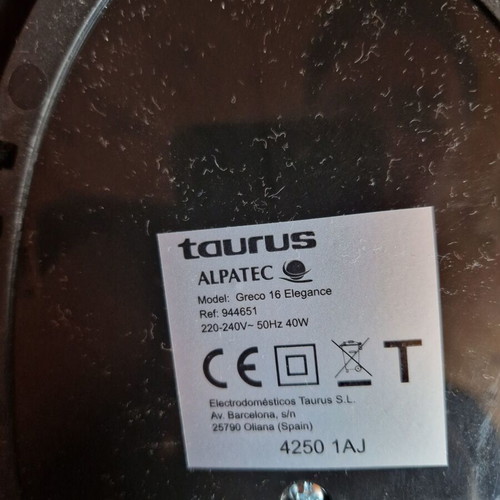 Taurus Alpatec Greco Elegance 40W Table Fan like new