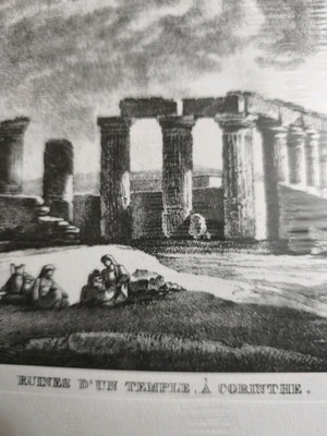 Γκραβούρες Ερείπια του ναού της Κορίνθου και Vale of Tempe καινούργιο