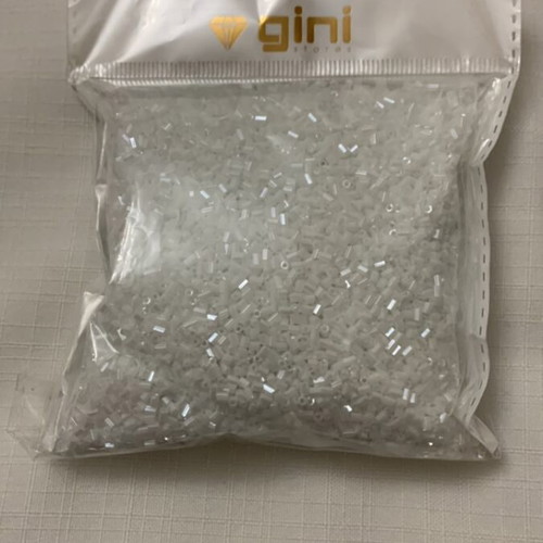 Glass white konteries beads 2x2.5mm new
