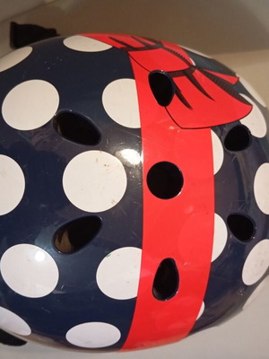 Hornit Polka Dot kids bike and scooter helmet with LED light