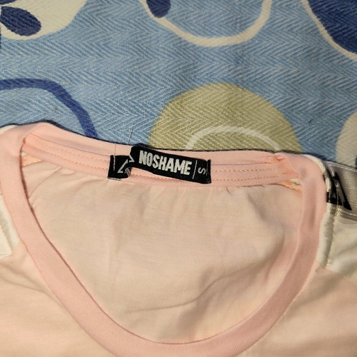 Noshame® men's t-shirt new, size S, pink-beige