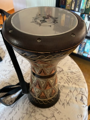 Handmade Copper Doumbek Drum used with carved decoration